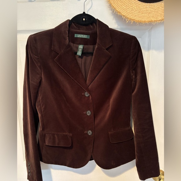 Lauren Ralph Lauren Jackets & Blazers - Lauren Ralph Lauren Chocolate Brown Velvet Blazer